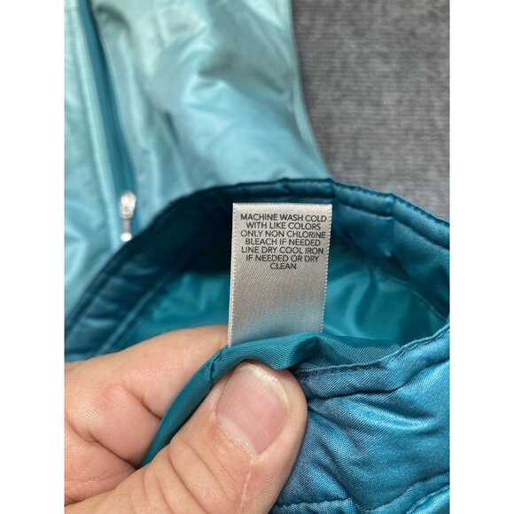 C. J. Banks Puffer Vest Women’s Size 3X Blue Full Zip - Picture 4 of 8